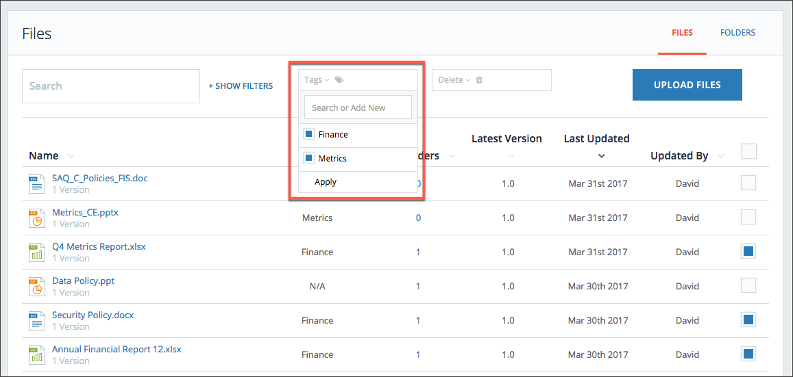 Applying and Removing File Tags CENTRL