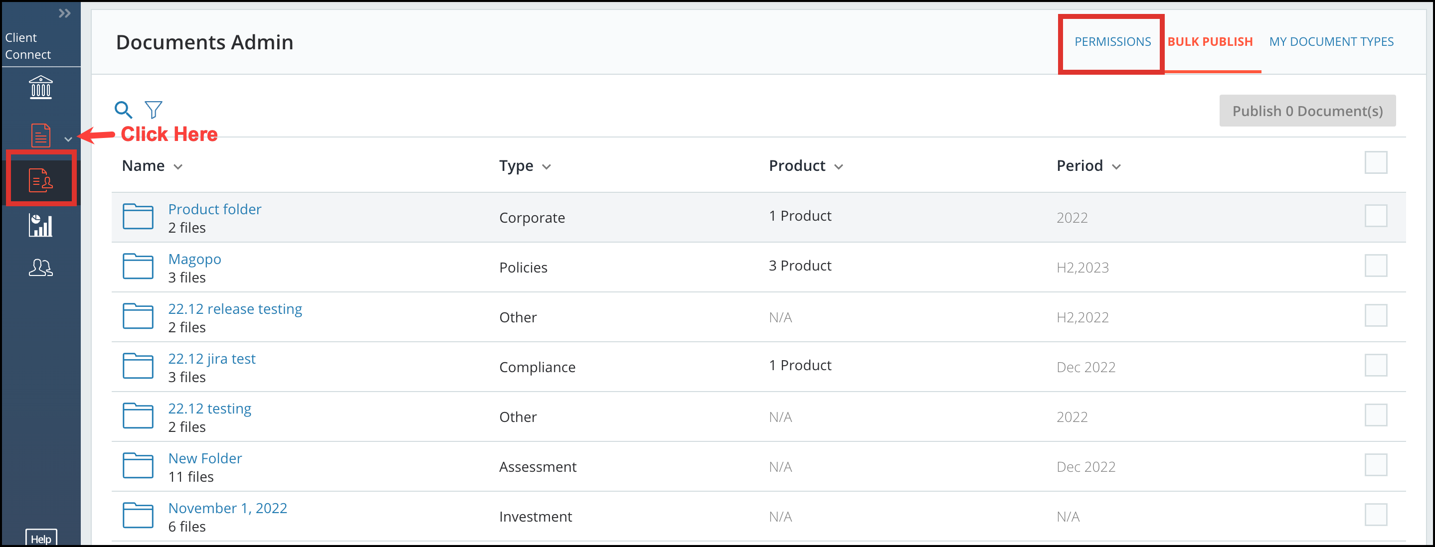 Permissions Matrix for Document Folders – CENTRL