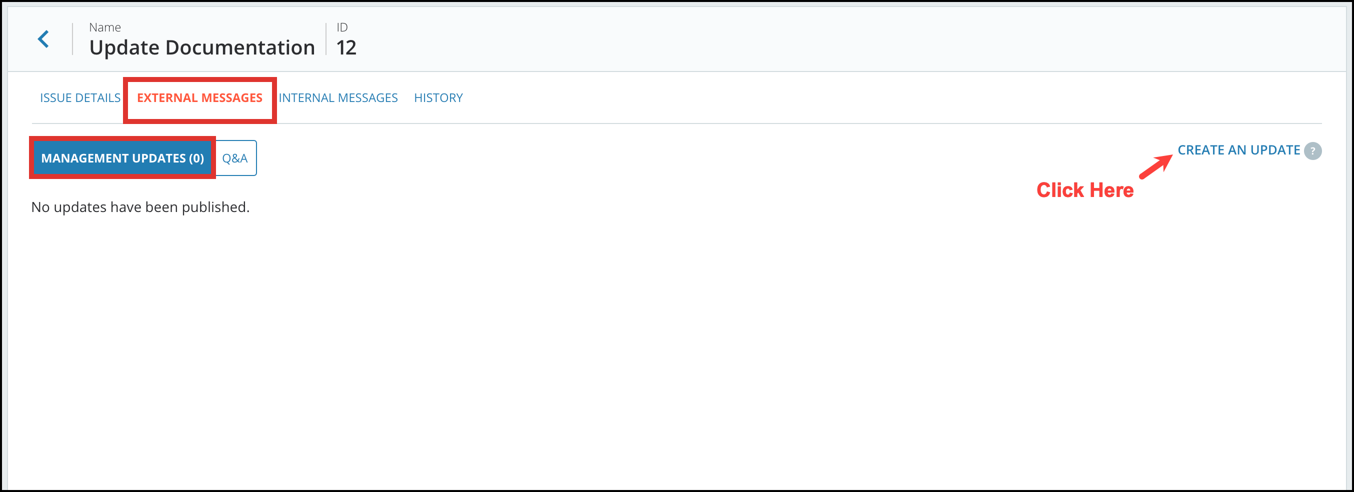 Creating Management Updates CENTRL