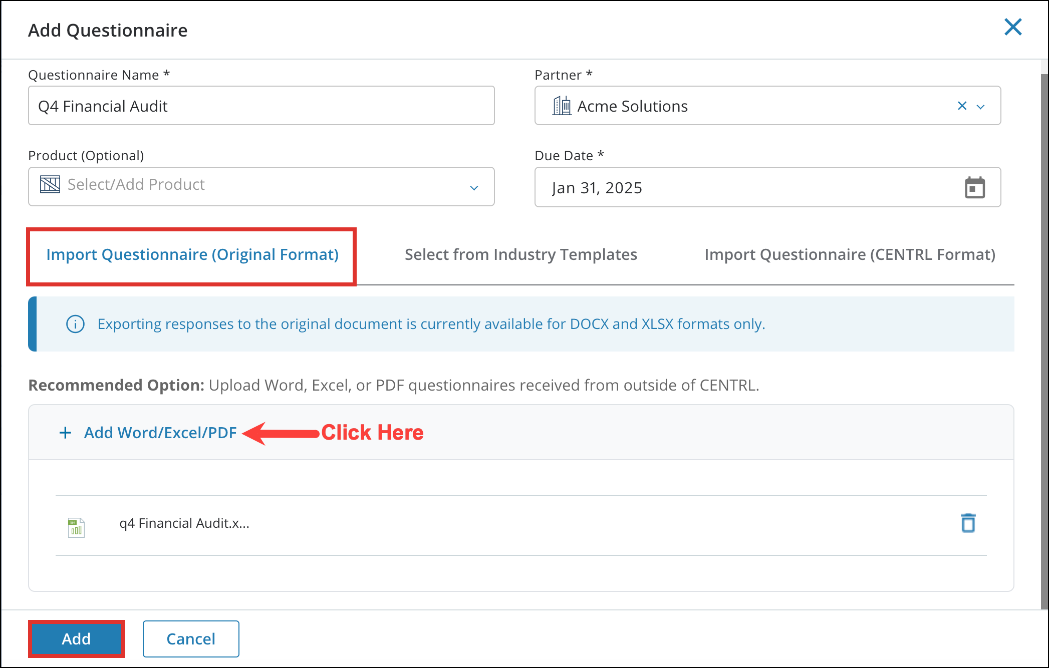 Adding and Managing Questionnaires 3[R360]