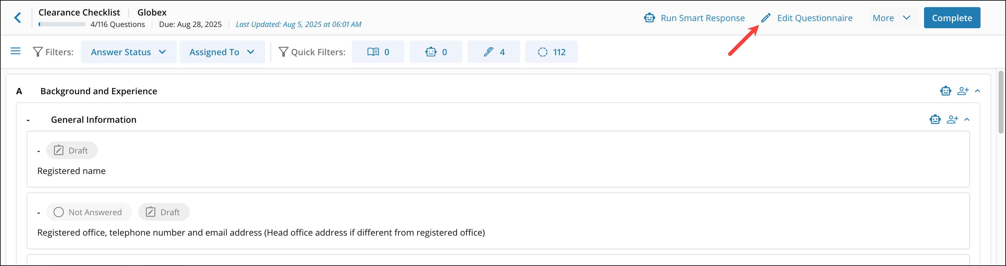 Adding and Managing Questionnaires 11[R360]
