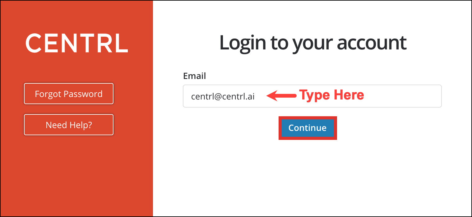 Logging Into CENTRL 1