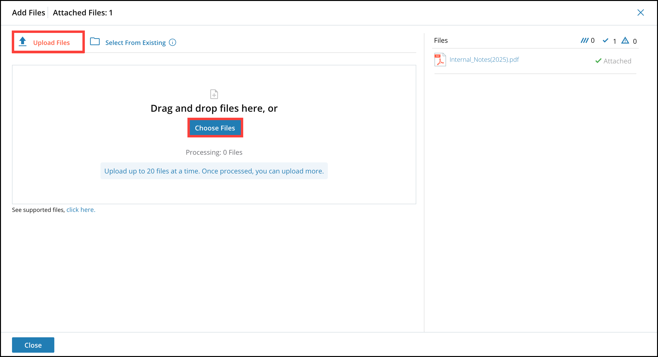 Attaching and Uploading Files 1
