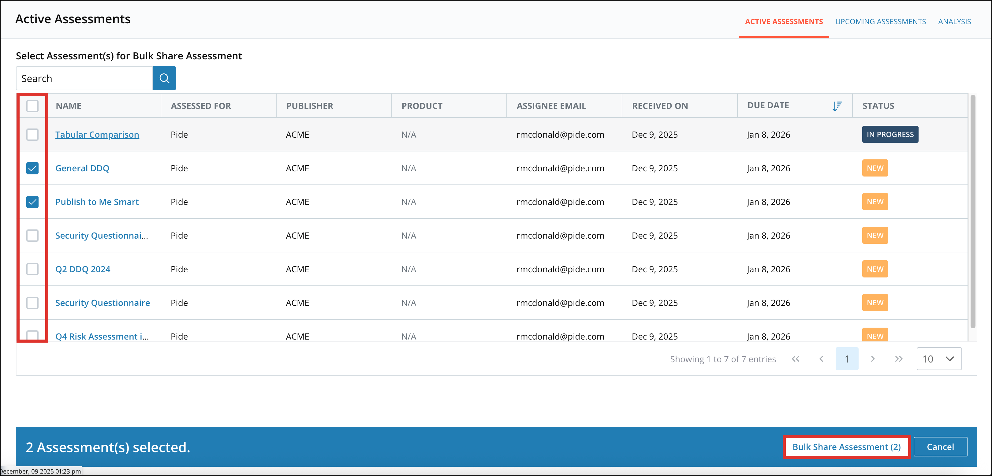 Sharing Assessments with Team 4[R360]