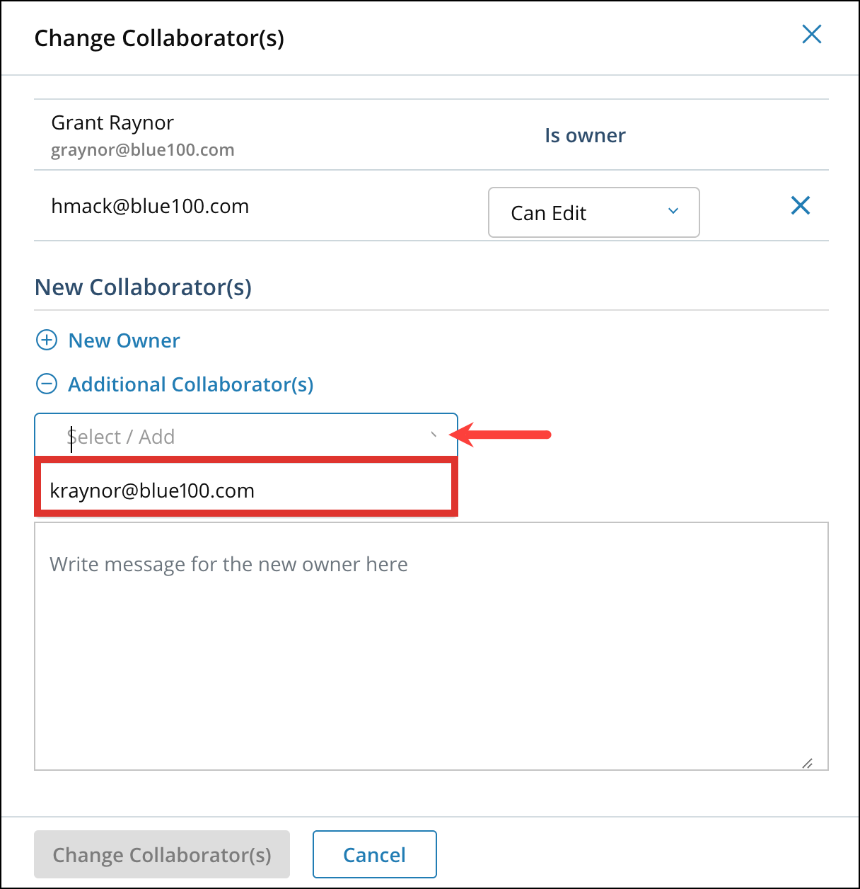 Add or Change Assessment Collaborators 7[R360]