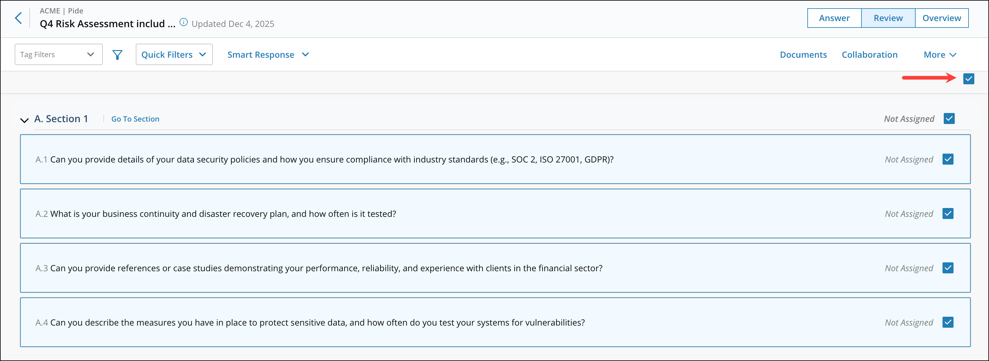 Bulk-assigning Questions 5[R360]