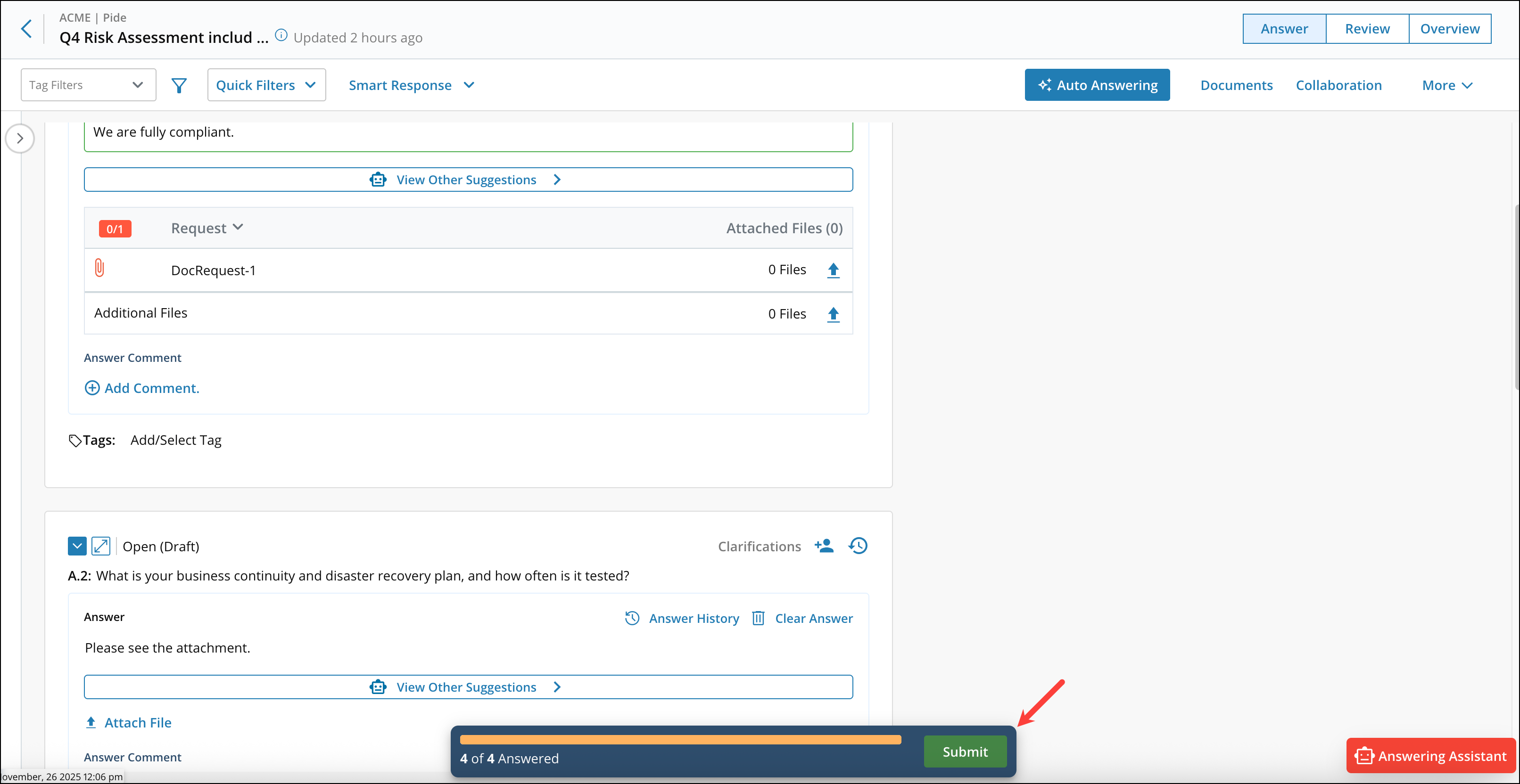 Submitting Answers Back to your External Partner 1[R360]