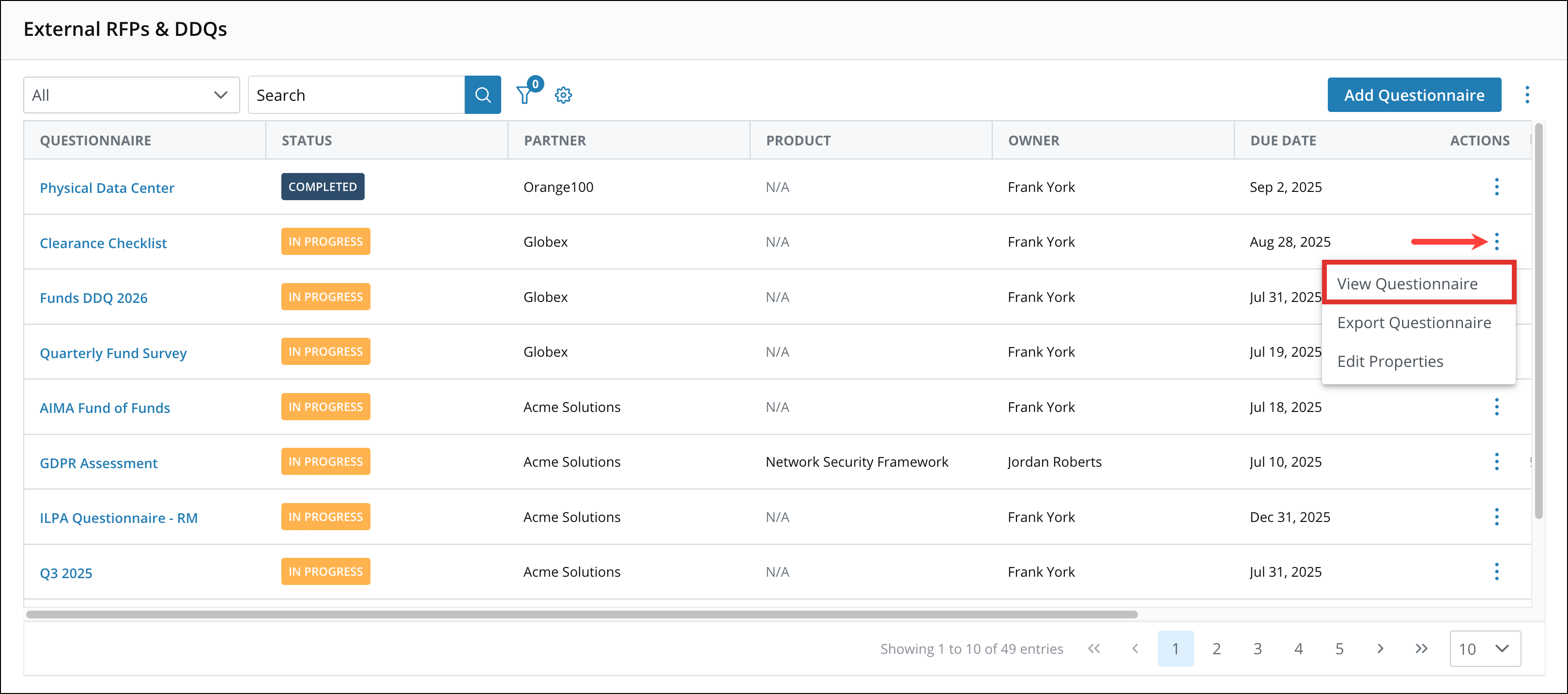 Adding and Managing Questionnaires 9[R360]