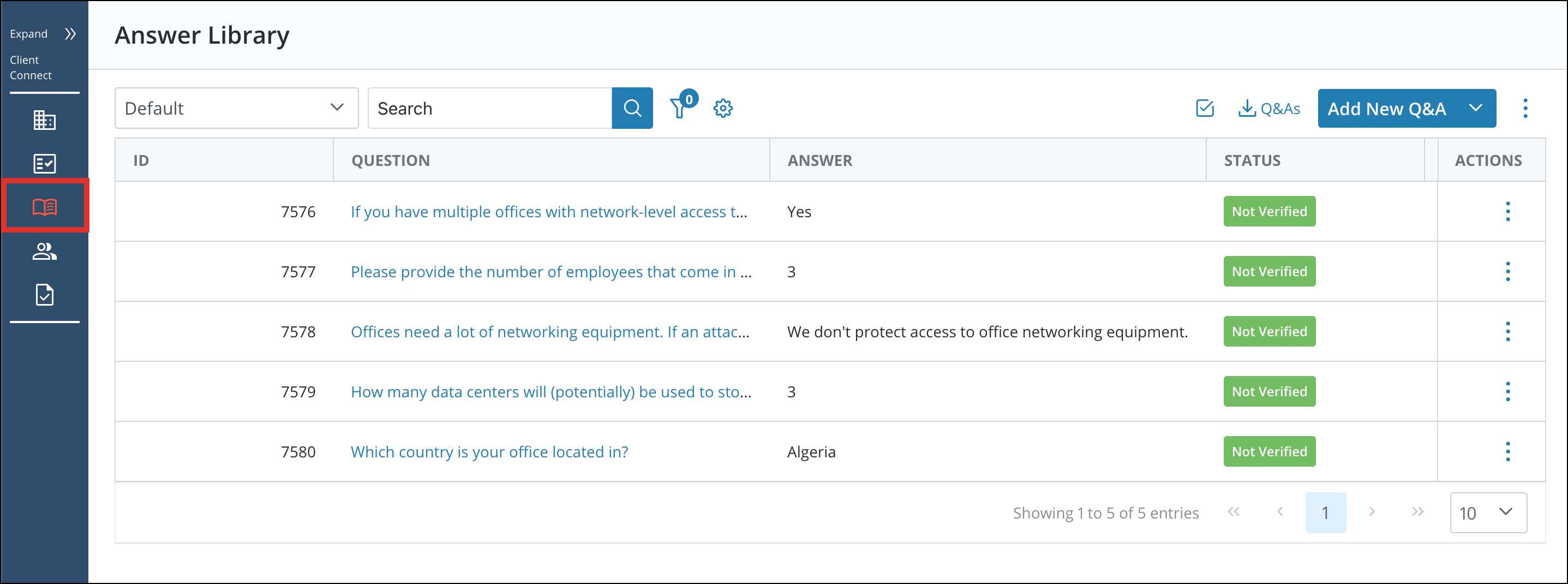 Adding Answers From an Assessment to the Answer Library 3 [R360]