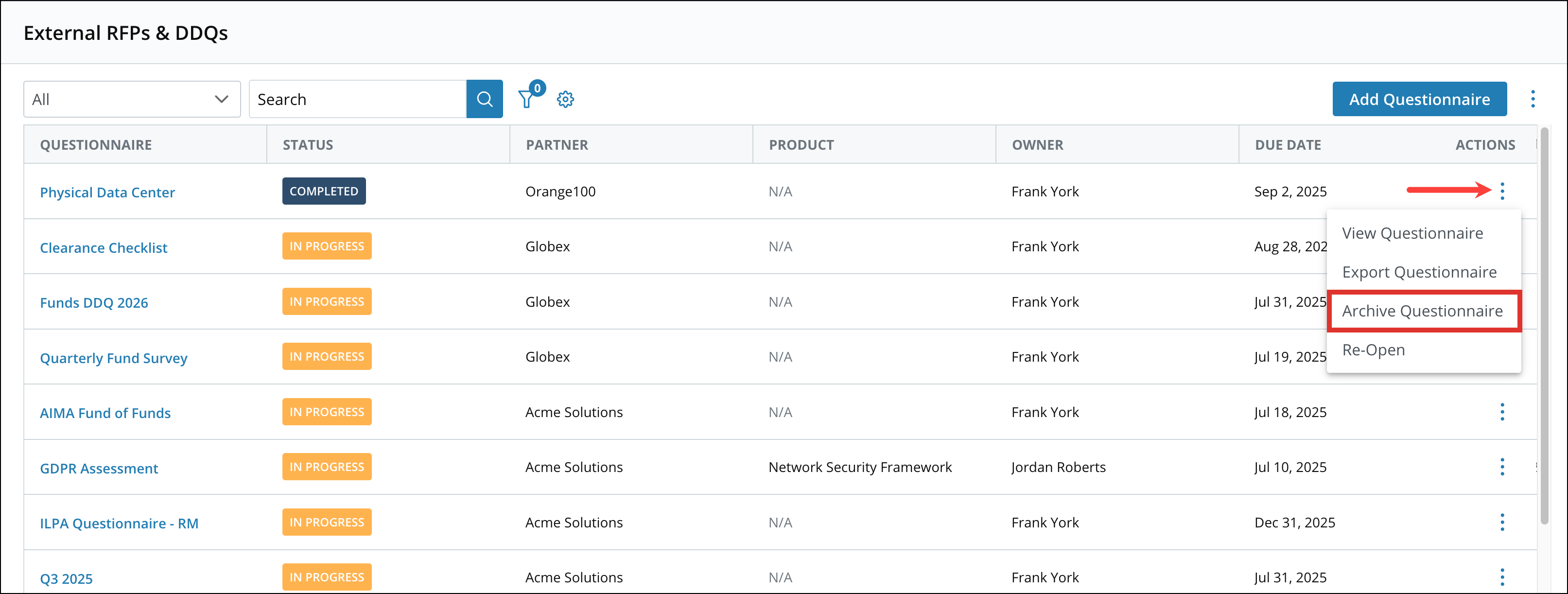 Adding and Managing Questionnaires 20[R360]