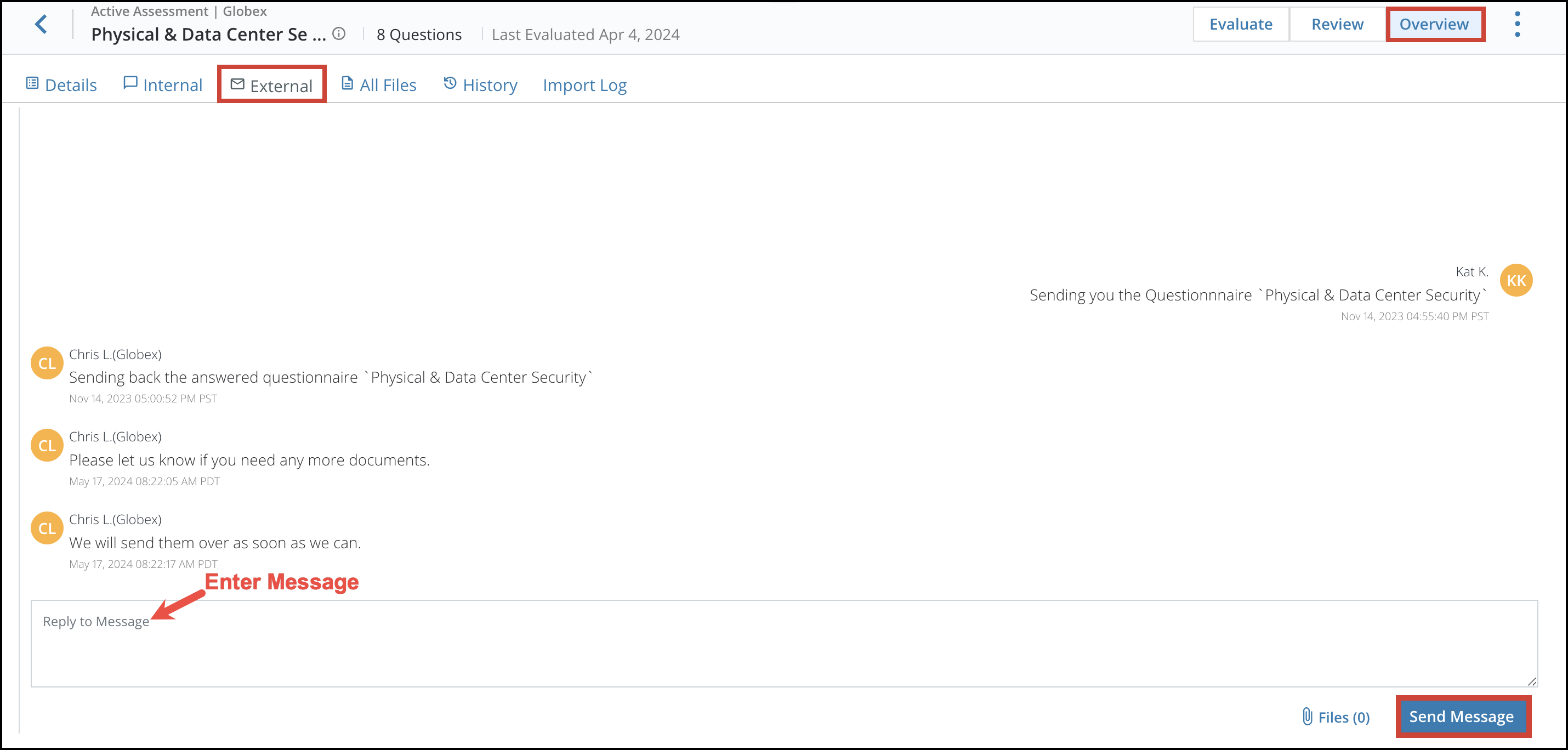 Internal and External Messaging for Assessments 3