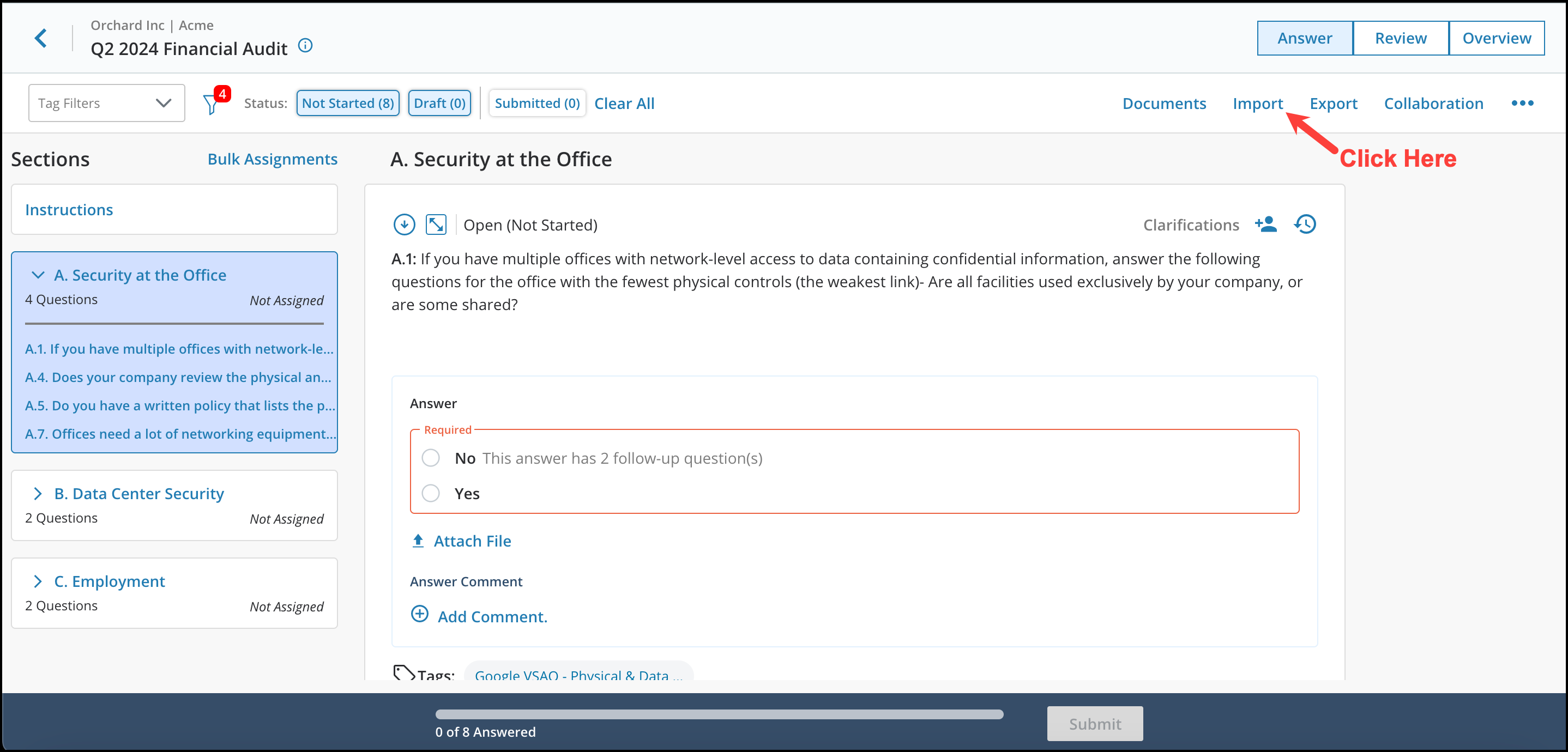 Import Offline Answers in an Assessment 6