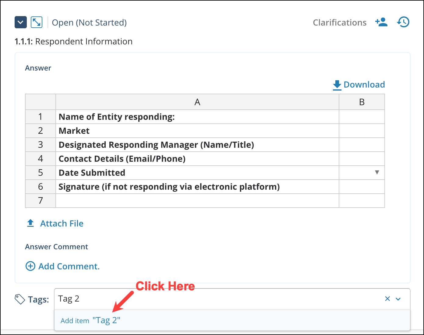 Question tags on Client Connect 2