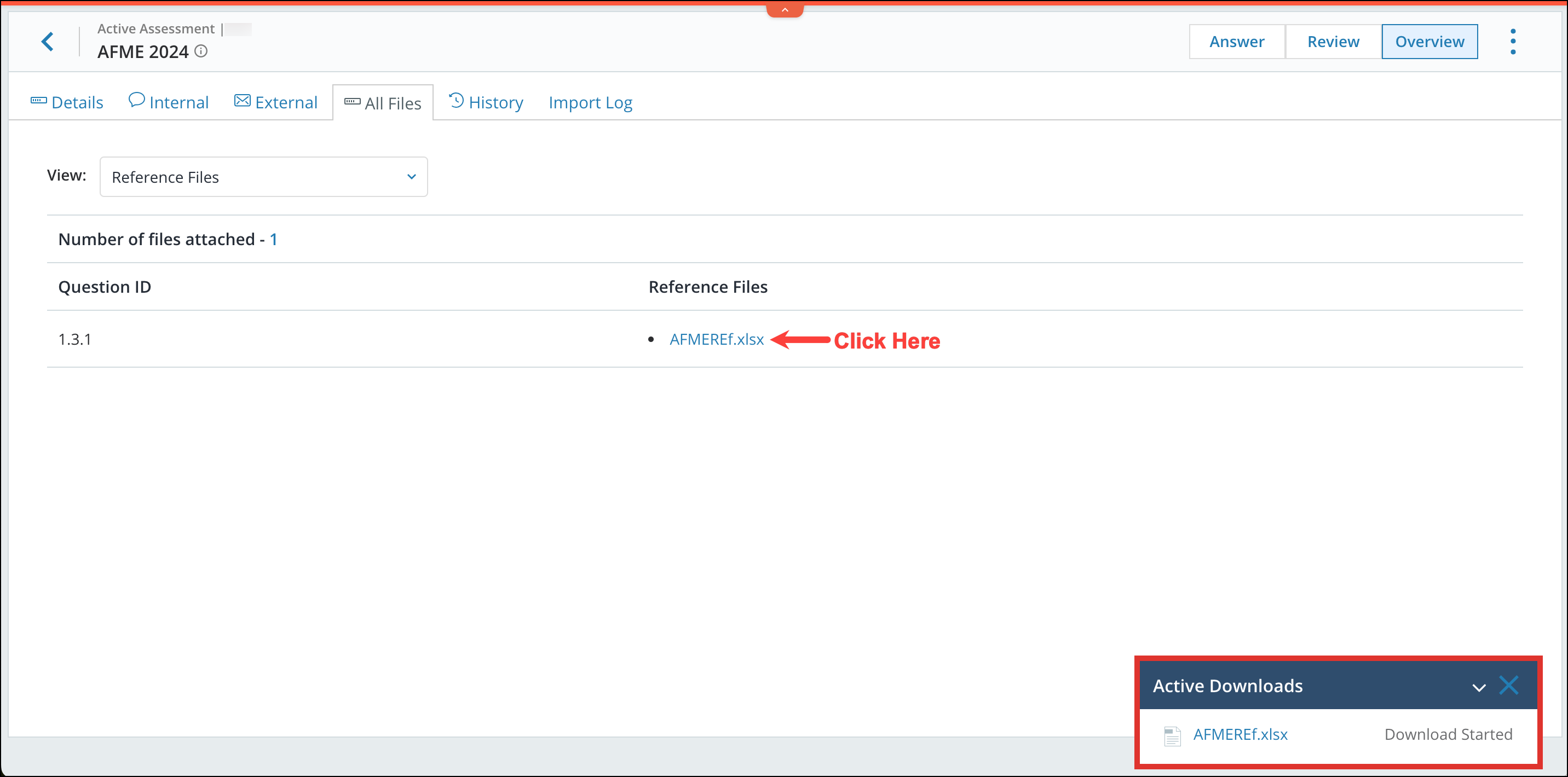 Viewing and Downloading All Files Attached to an Assessment 14[R360]