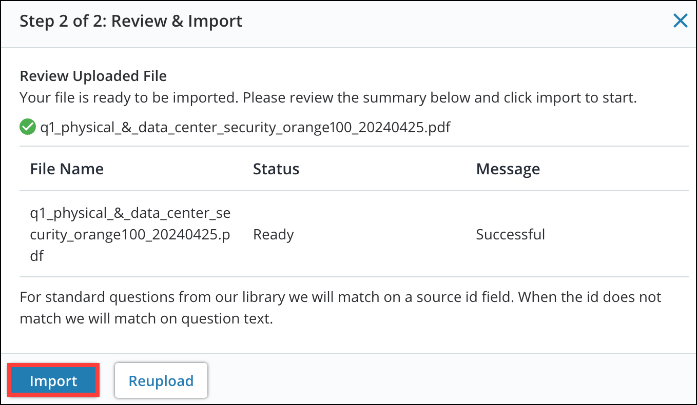 Import Offline Answers in an Assessment 9
