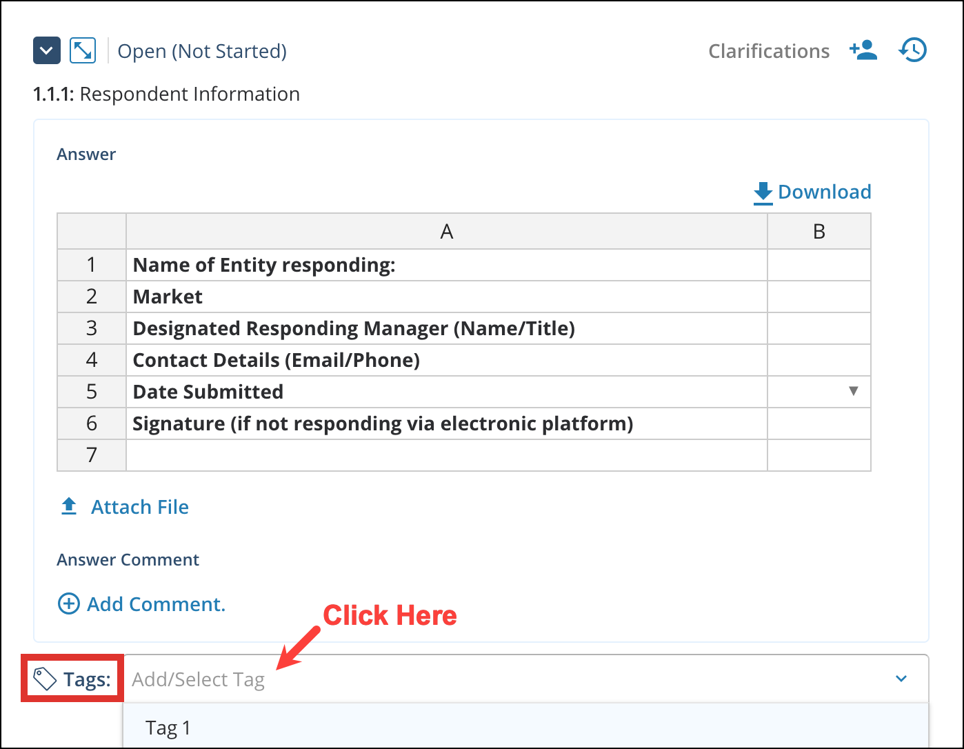 Question tags on Client Connect 1