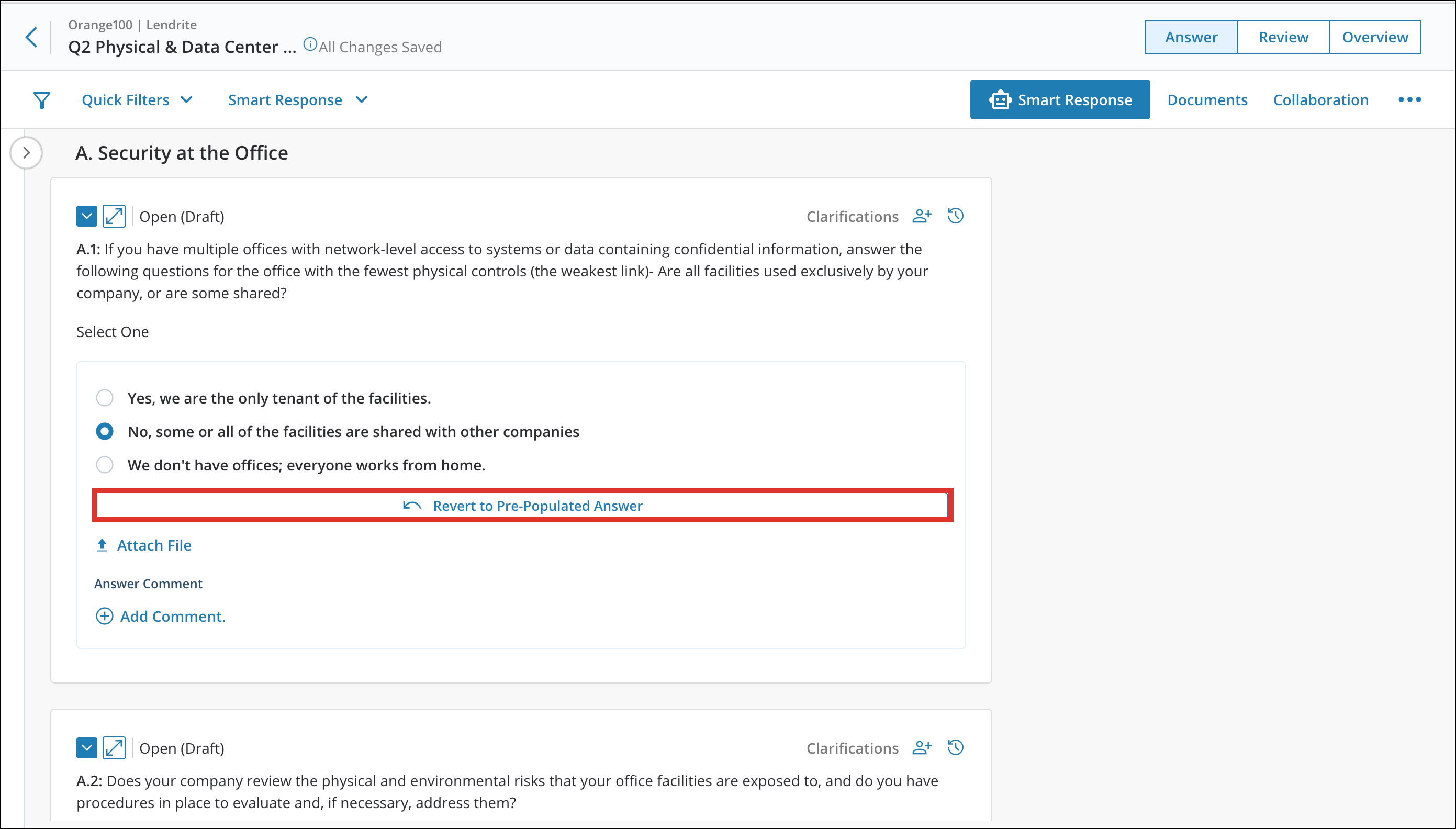 Modifying a Pre-populated Answer 2