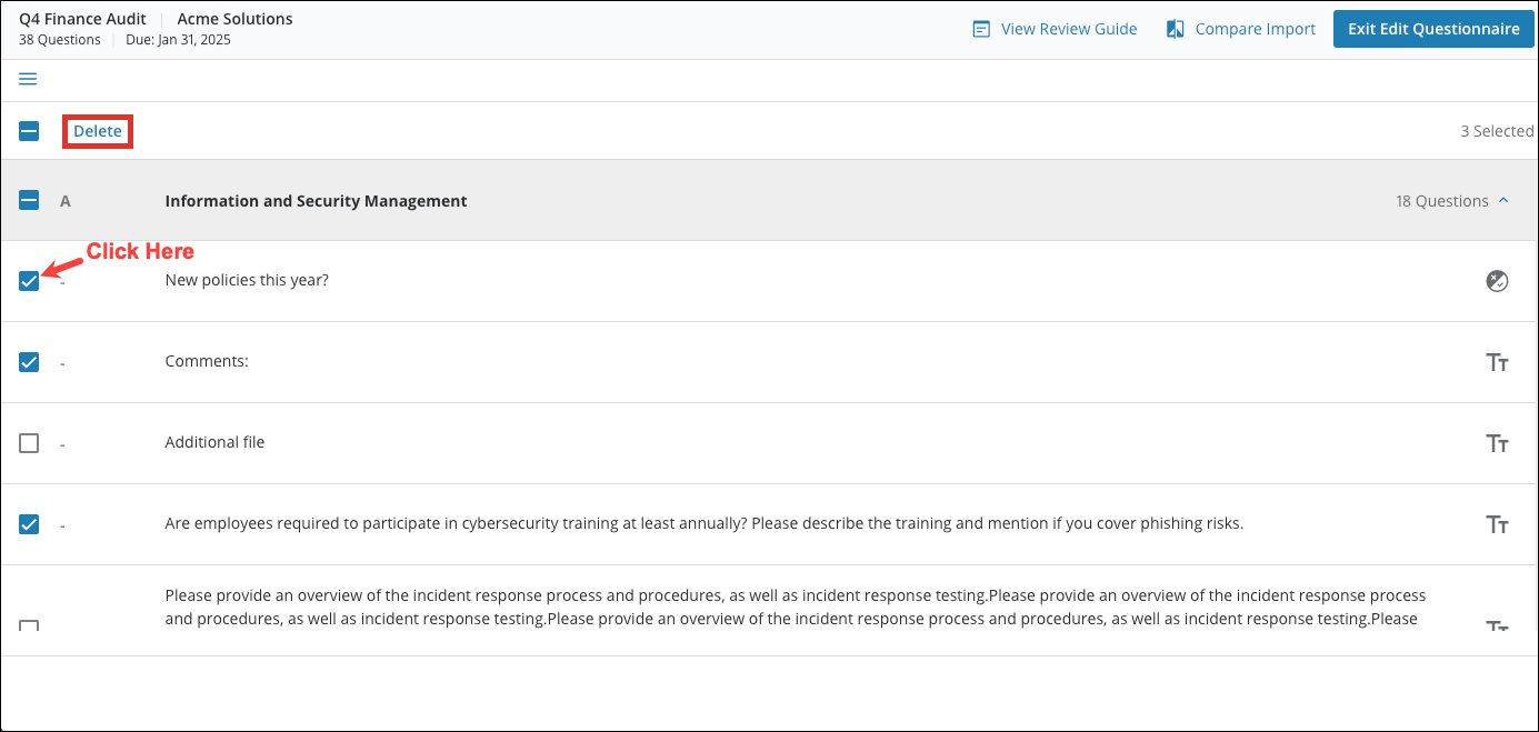 Edit Questionnaires 13[R360]