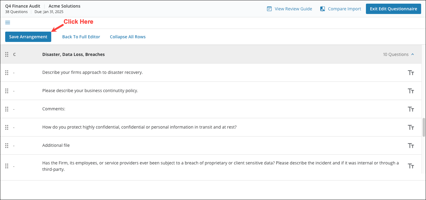 Edit Questionnaires 11[R360]