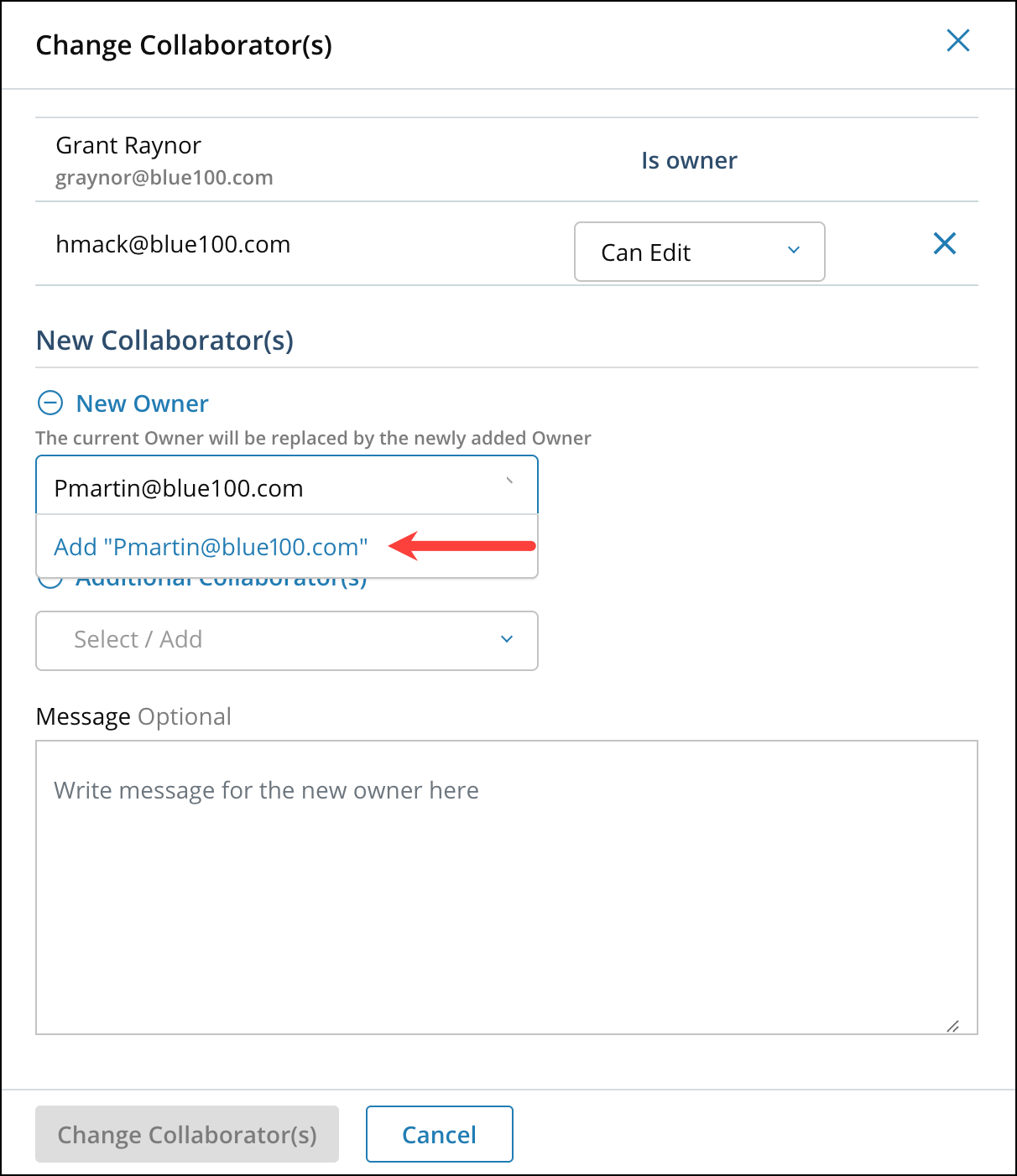 Add or Change Assessment Collaborators 5[R360]