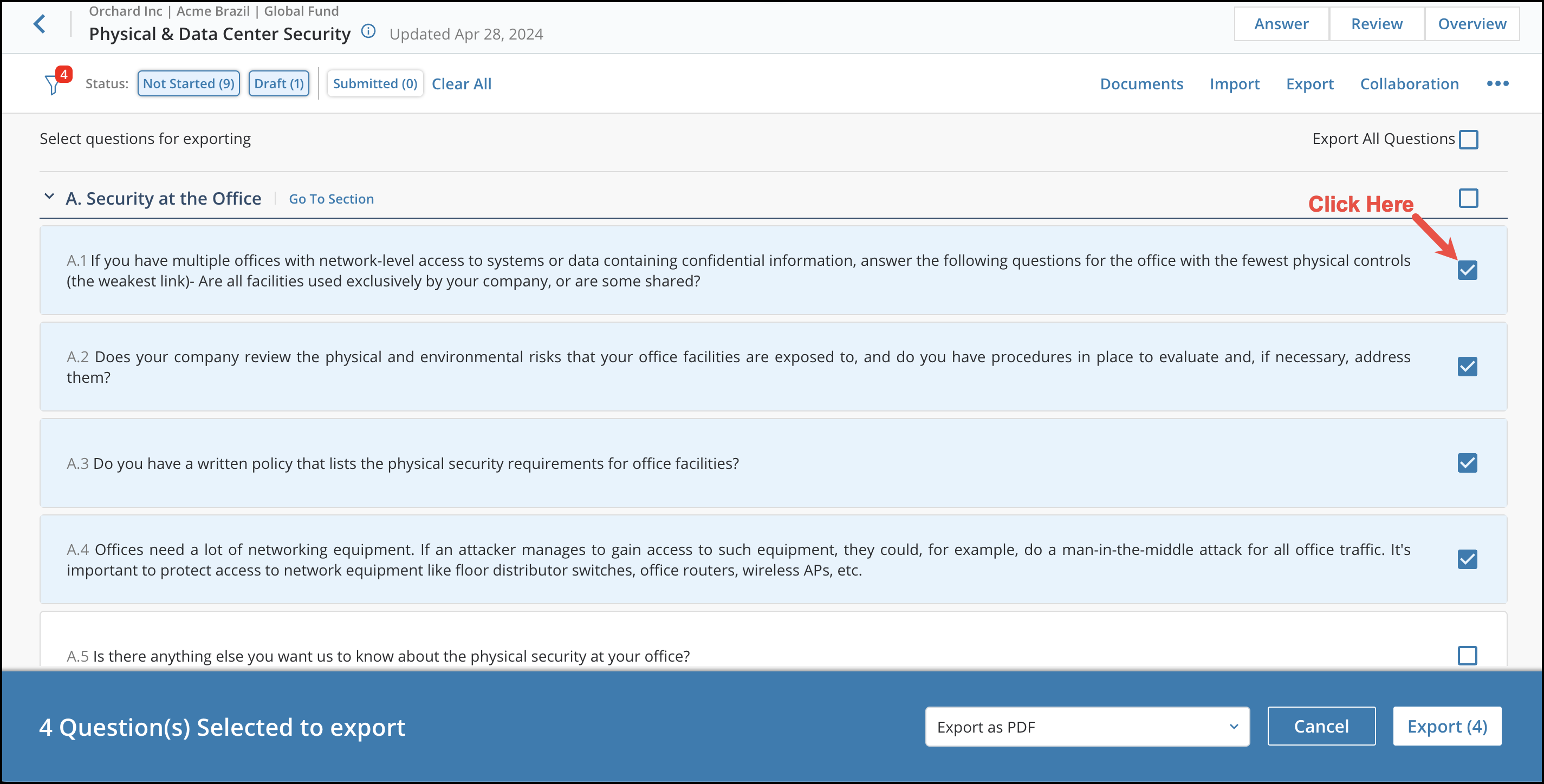 Export an Assessment for Offline Answering 3