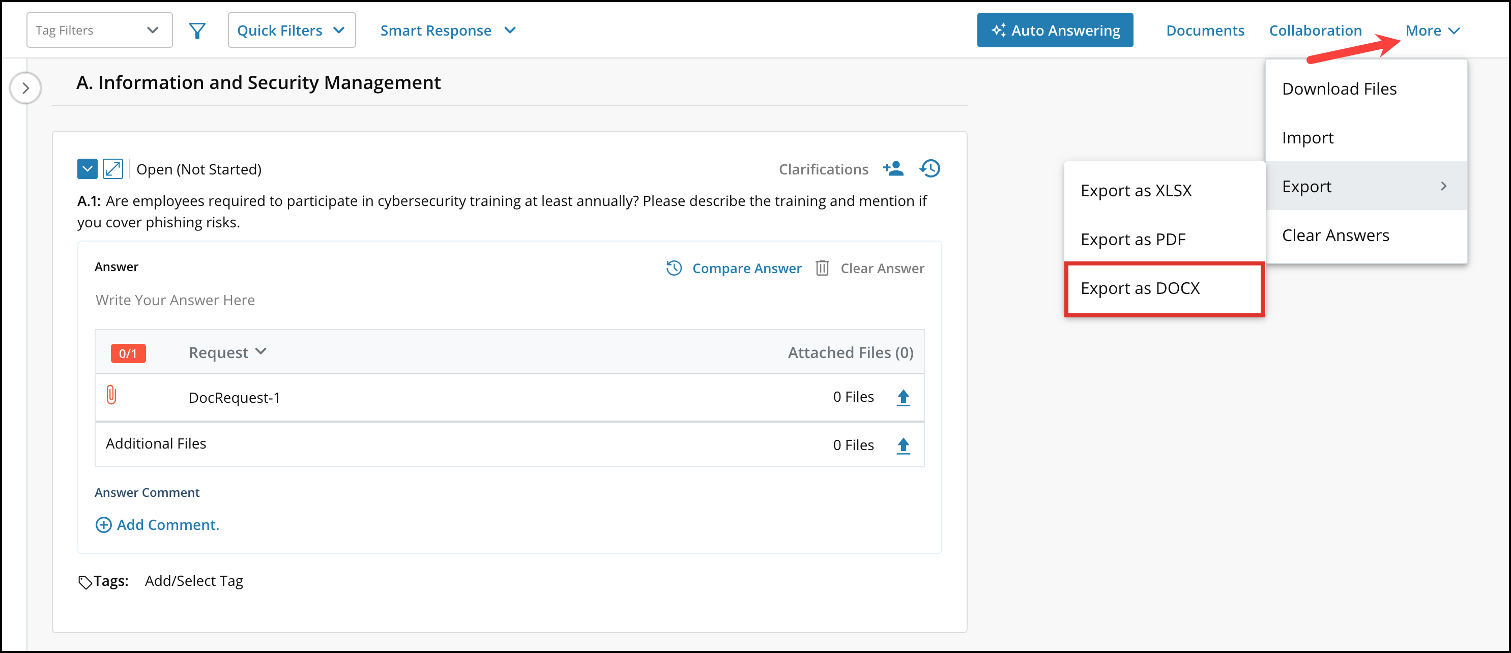 Exporting an Assessment in Word format 2[R360]