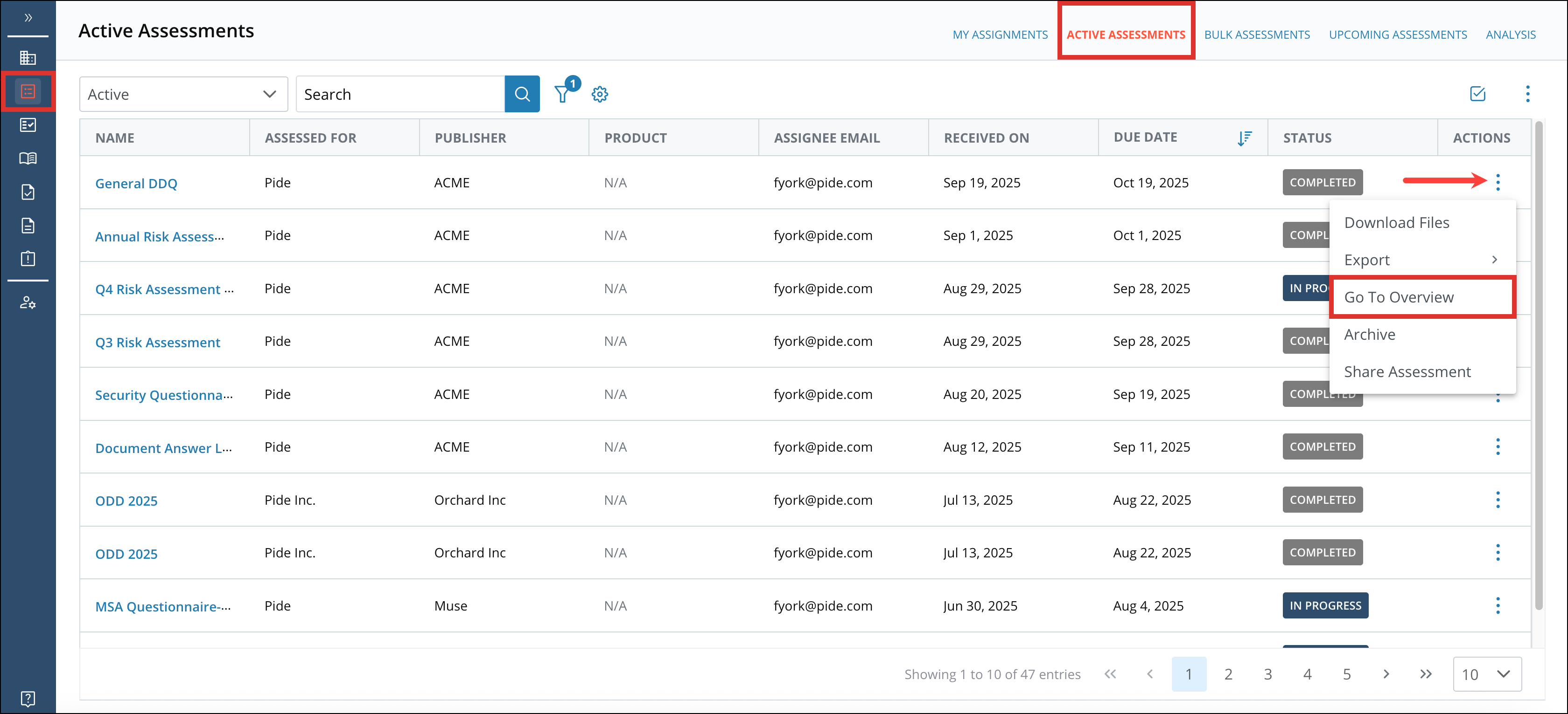 Viewing Assessment Import logs when Answering 2[R360]