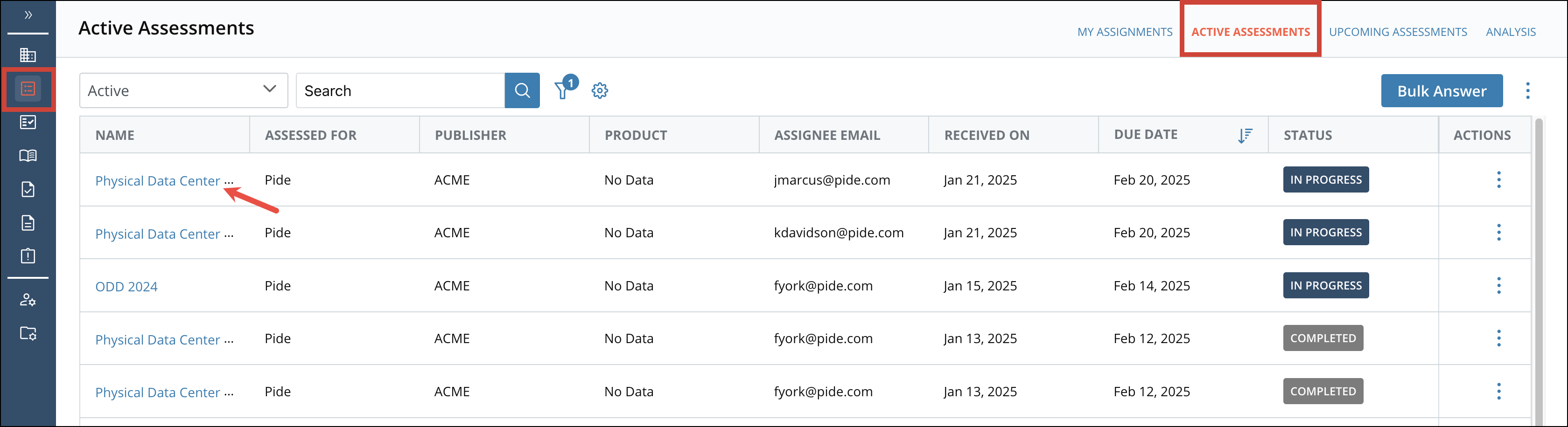 Auto Answering Selecting from Past Assessments [1] (R360)
