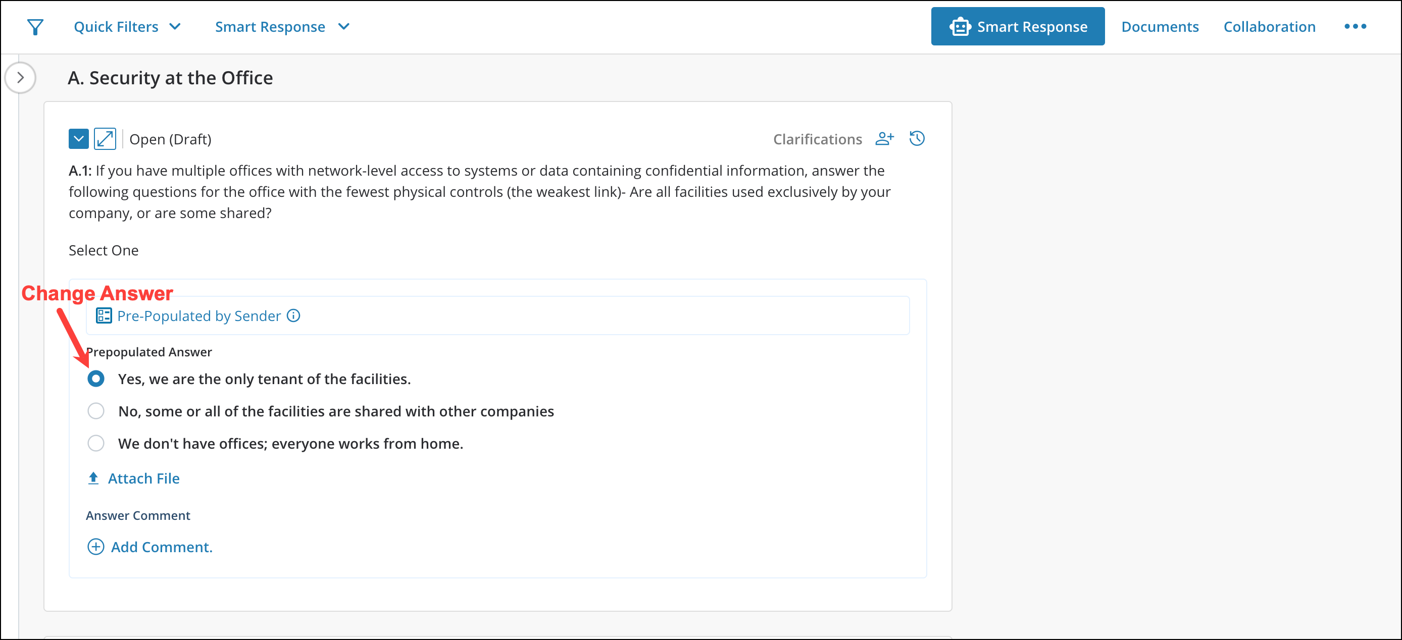 Modifying a Pre-populated Answer 1