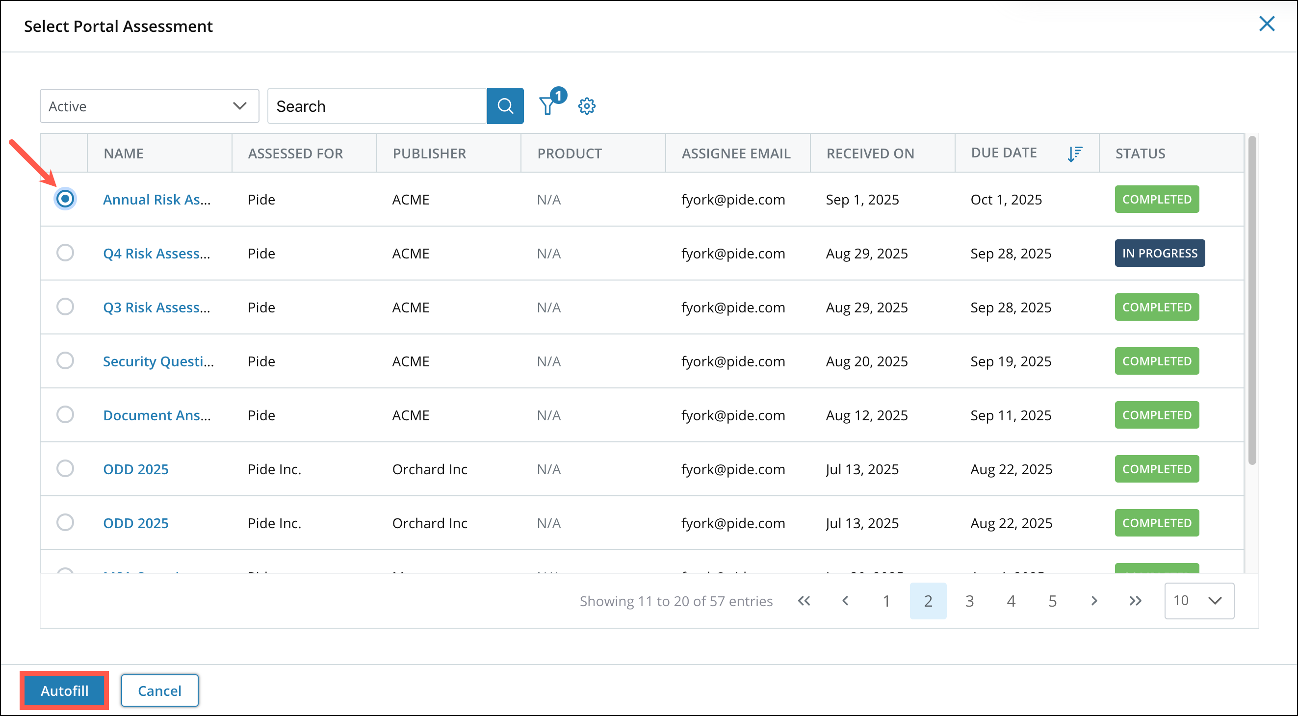 Auto Answering Selecting from Past Assessments [3] (R360)